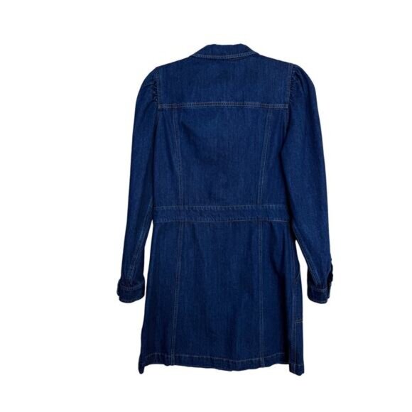 Rails Lisette Denim Mini Shirt Dress Women’s‎ Medium Blue Raw Hem NEW $248 - Picture 5 of 6